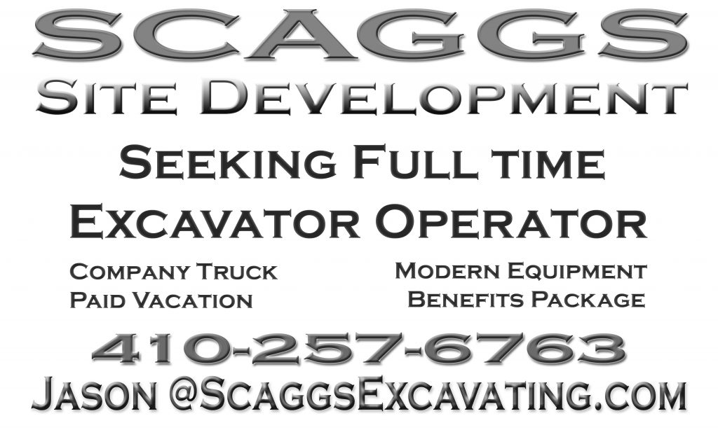 JOB OPPORTUNITY IN SOUTHERN MD EXCAVATING COMPANY